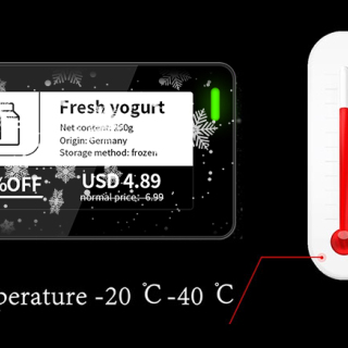 2.13 インチ多言語冷凍庫デジタル棚ラベル防水